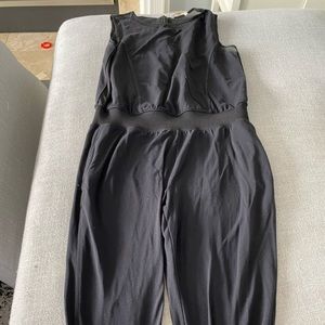 Full length black jumpsuit